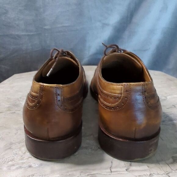 Johnston Murphy Sheepskin Medallion‎ Toe Oxford Brown Leather 15-1760 Sz 11 M main image 4